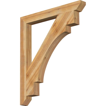 Ekena Millwork Merced Slat Rough Sawn Bracket, Western Red Cedar, 4"W x 38"D x 44"H BKT04X38X44MRC06RWR